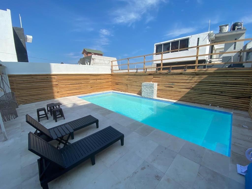 Loft Frente A La Playa!!!! Appartement Boca del Río Buitenkant foto